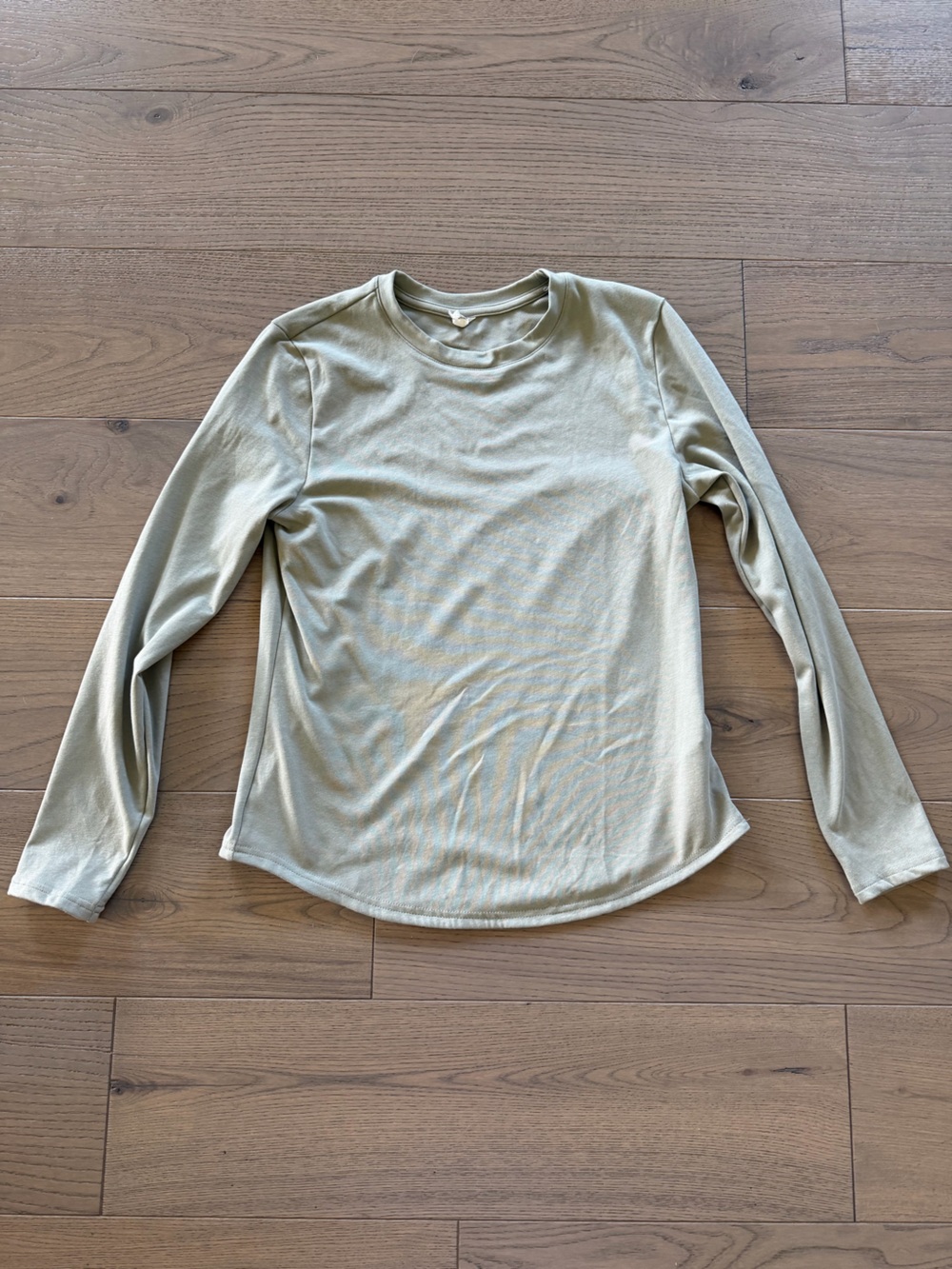 BYLT Light Sage Long-Sleeve Women’s Crewneck Tee